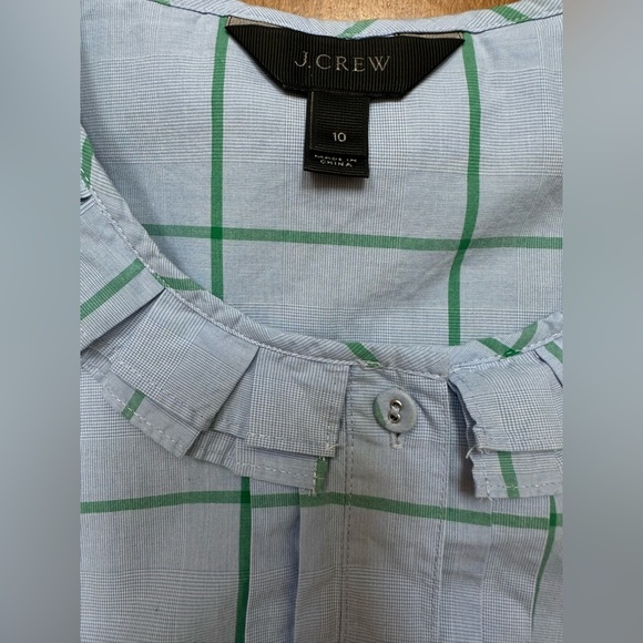 J Crew Blouse. Ruffle neck. Size 10 - Picture 5 of 6